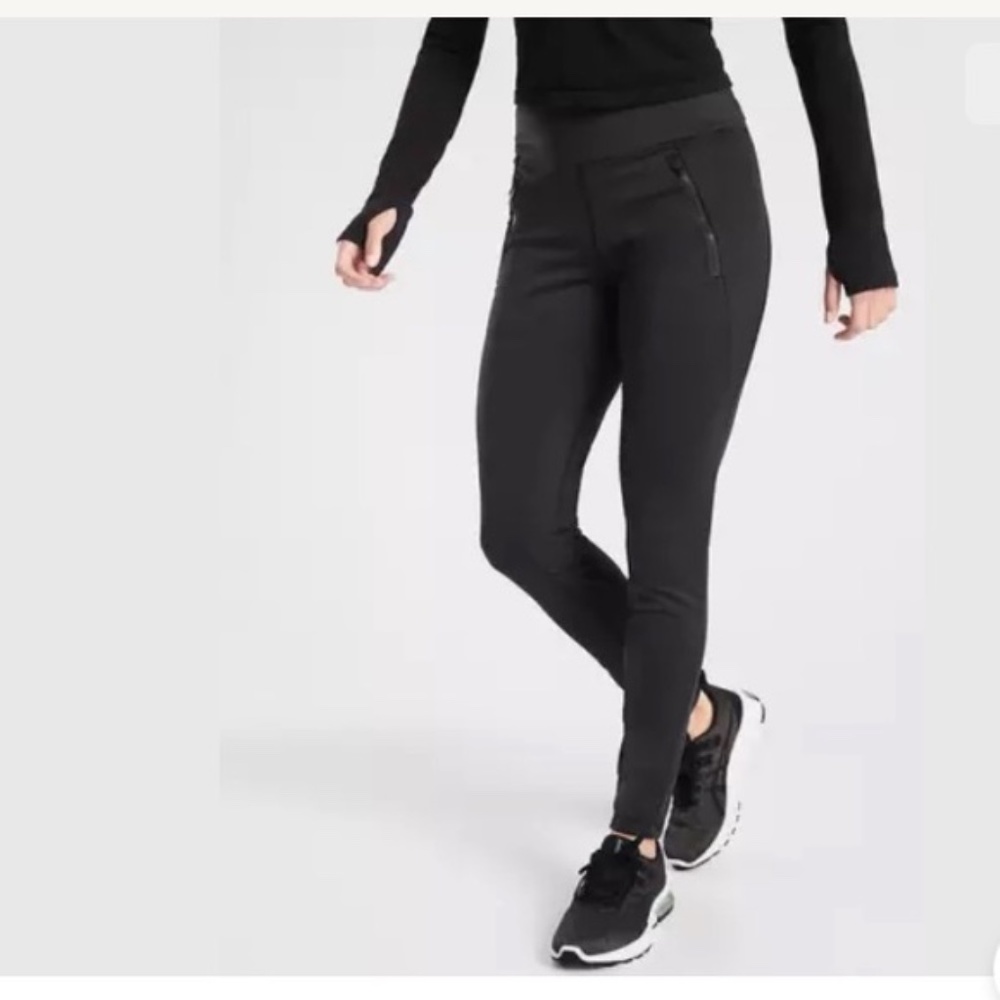NWT Athleta Peak Hybrid fleece Tight // Black